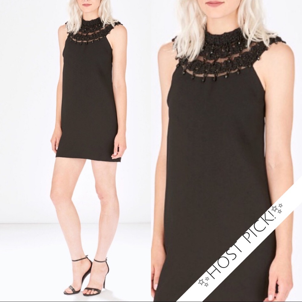 ✨HP!✨ NWT Parker Black Beaded Dress - LBD Size M